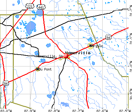 Homerville, GA map