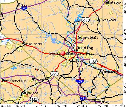 West Lawn, PA map