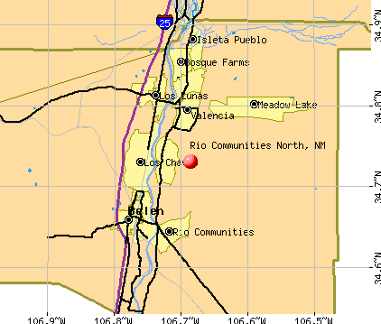 Rio Communities North, NM map