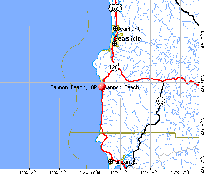 Cannon Beach, OR map