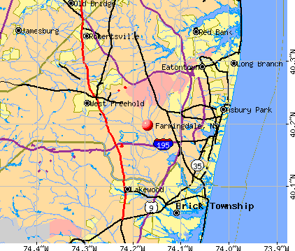 Farmingdale, NJ map