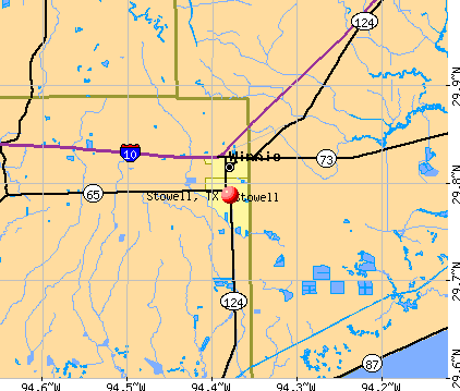 Stowell, TX map