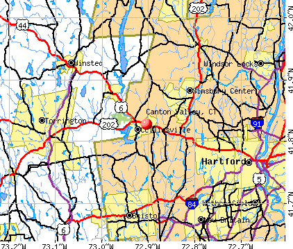 Canton Valley, CT map
