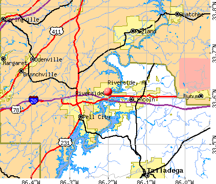 Riverside, AL map