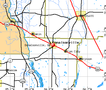 Donalsonville, GA map