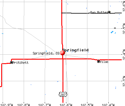 Springfield, CO map