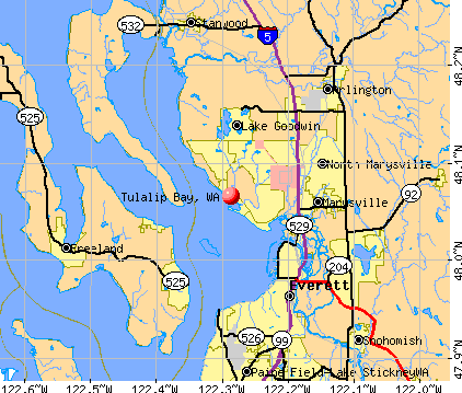 Tulalip Bay, WA map