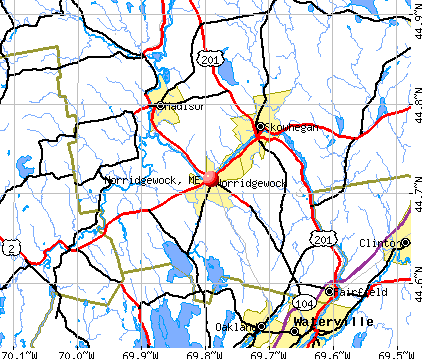 Norridgewock, ME map