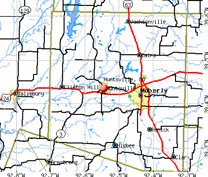 Huntsville, MO map