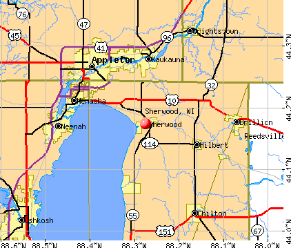Sherwood, WI map