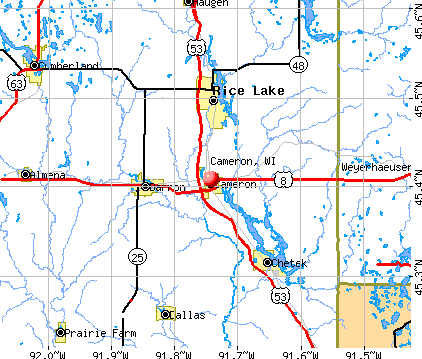 Cameron, WI map