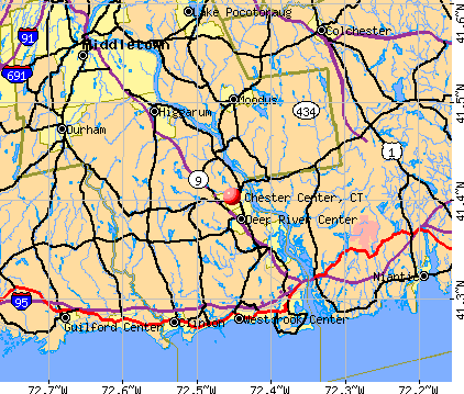 Chester Center, CT map