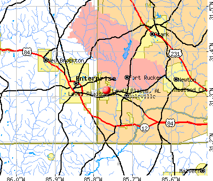 Level Plains, AL map