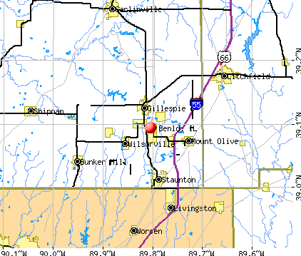 Benld, IL map