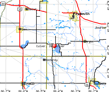 Culver, IN map