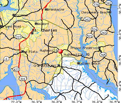 Hughesville, MD map
