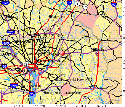 Landover Hills, MD map