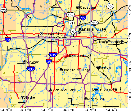 Westwood, KS map