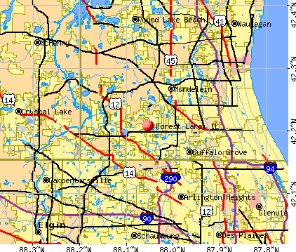 Forest Lake, IL map