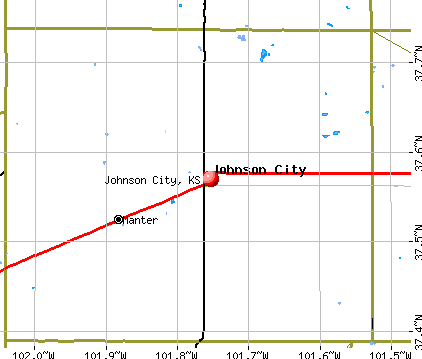 Johnson City, KS map