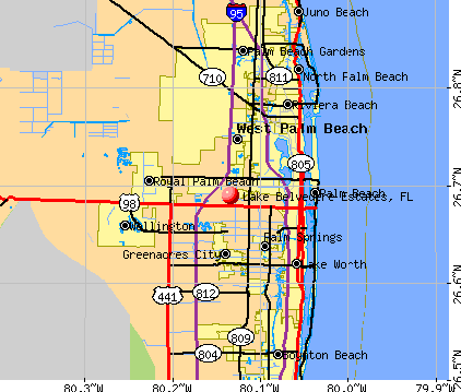 Lake Belvedere Estates, FL map
