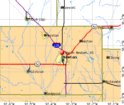 North Newton, KS map