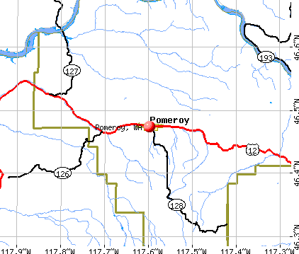 Pomeroy, WA map