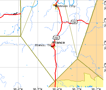 Blanco, TX map