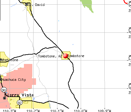Tombstone, AZ map