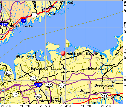 Huntington Bay, NY map