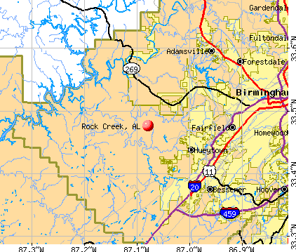 Rock Creek, AL map