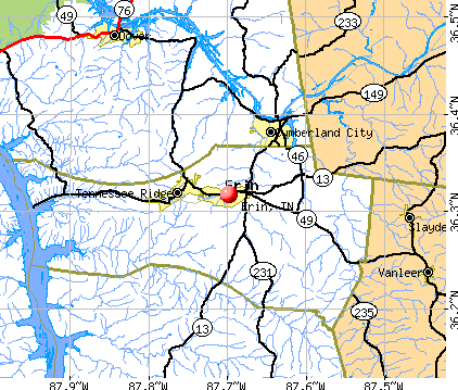 Erin, TN map