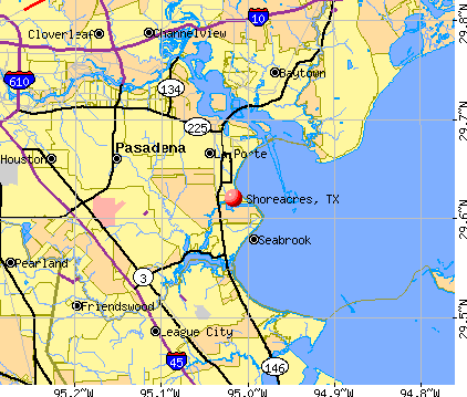 Shoreacres, TX map