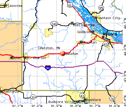 Lewiston, MN map