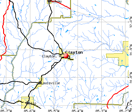 Clayton, AL map