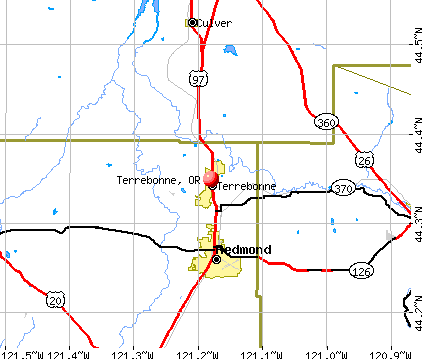 Terrebonne, OR map