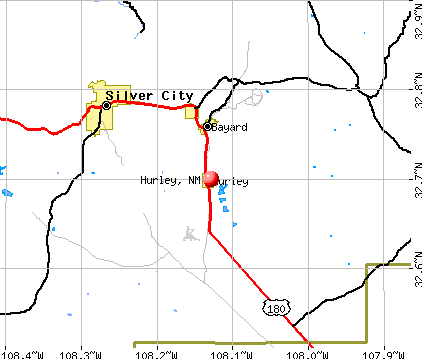 Hurley, NM map