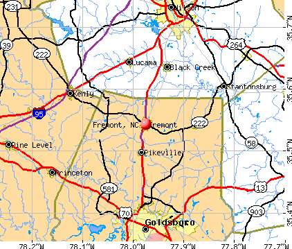 Fremont, NC map