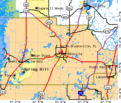 North Brooksville, FL map