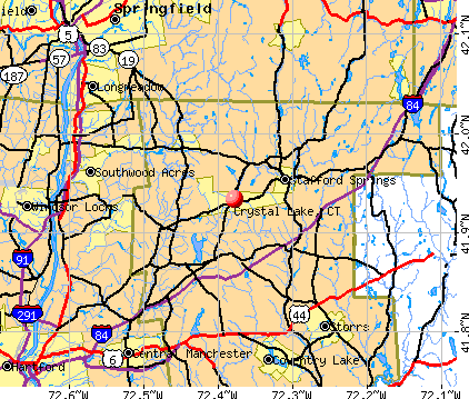 Crystal Lake, CT map