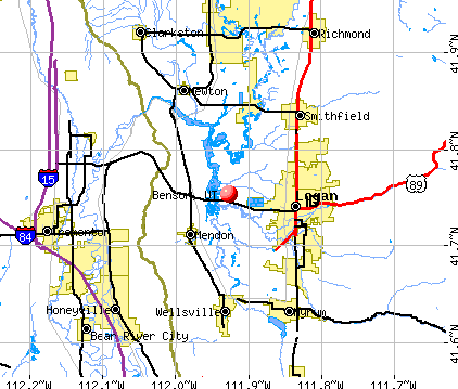 Benson, UT map