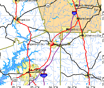 Hogansville, GA map
