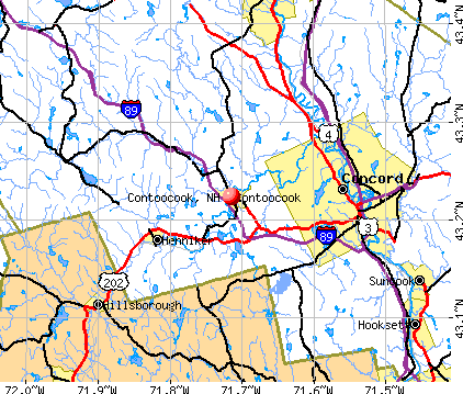 Contoocook, NH map
