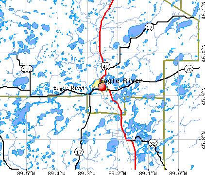Eagle River, WI map