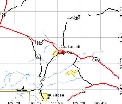 Capitan, NM map