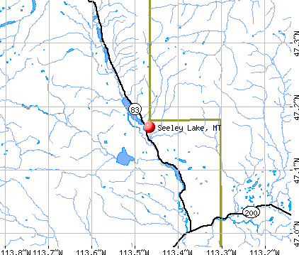 Seeley Lake, MT map