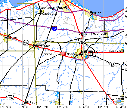 Monroeville, OH map