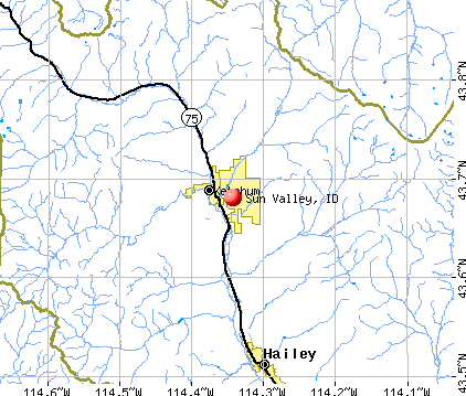 Sun Valley, ID map