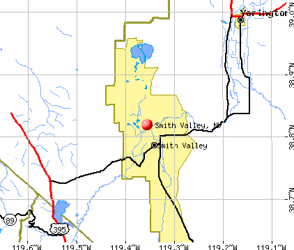 Smith Valley, NV map