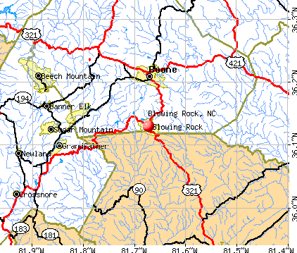 Blowing Rock, NC map